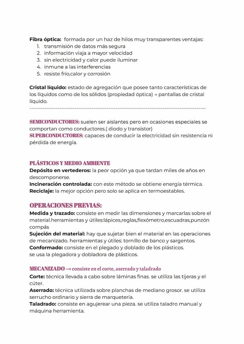 Plástico: sustancia que se obtiene por síntesis química de otra sustancia.
LOS PLÁSTICOS
Monómero: molécula simple que se repite continuamen