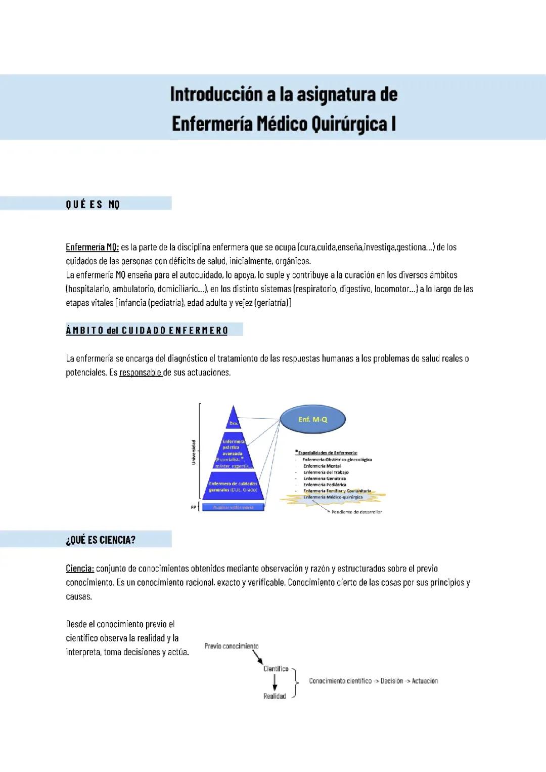Apuntes Actualizados MQ-I para Estudiantes de Enfermería en Gijón