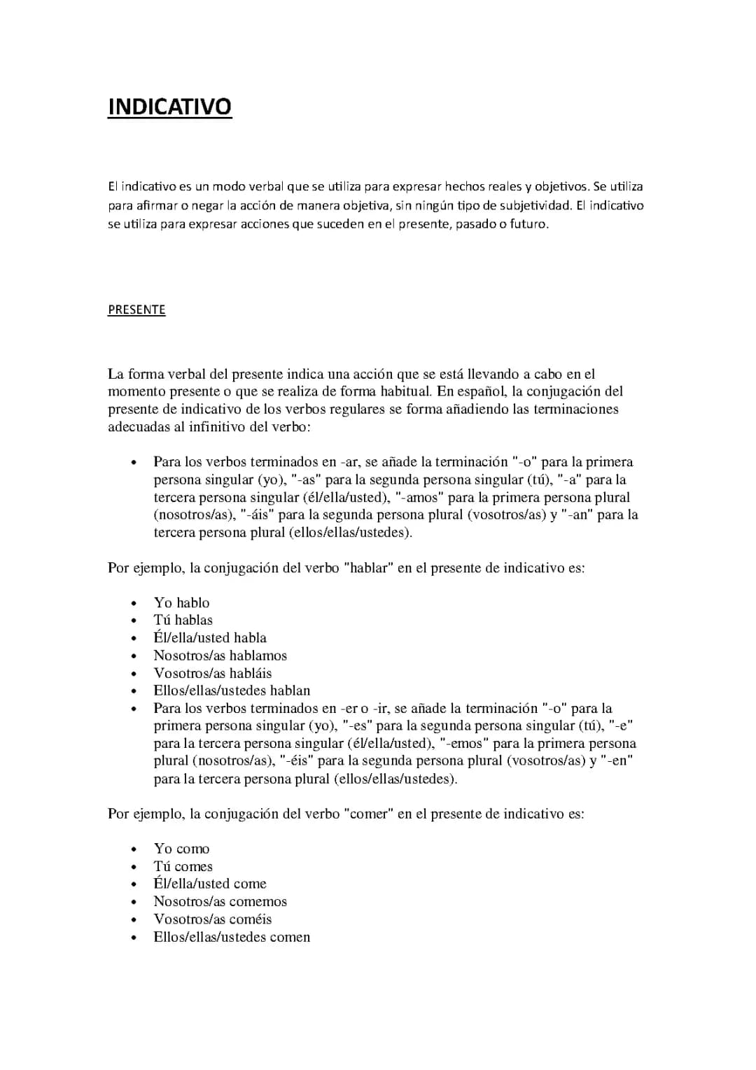 How to Use the Spanish Indicative Mood: Present and Imperfect