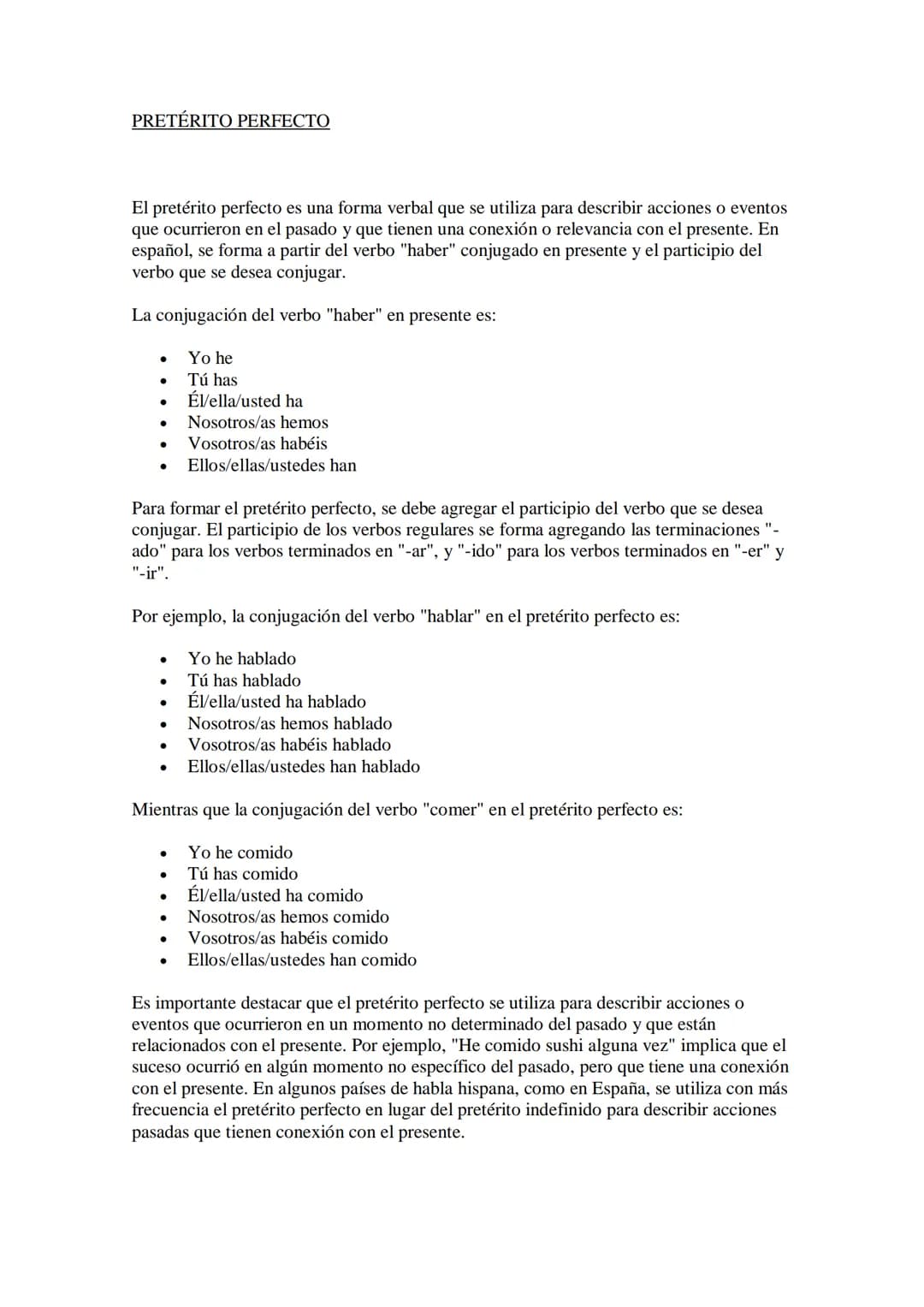 INDICATIVO
El indicativo es un modo verbal que se utiliza para expresar hechos reales y objetivos. Se utiliza
para afirmar o negar la acción