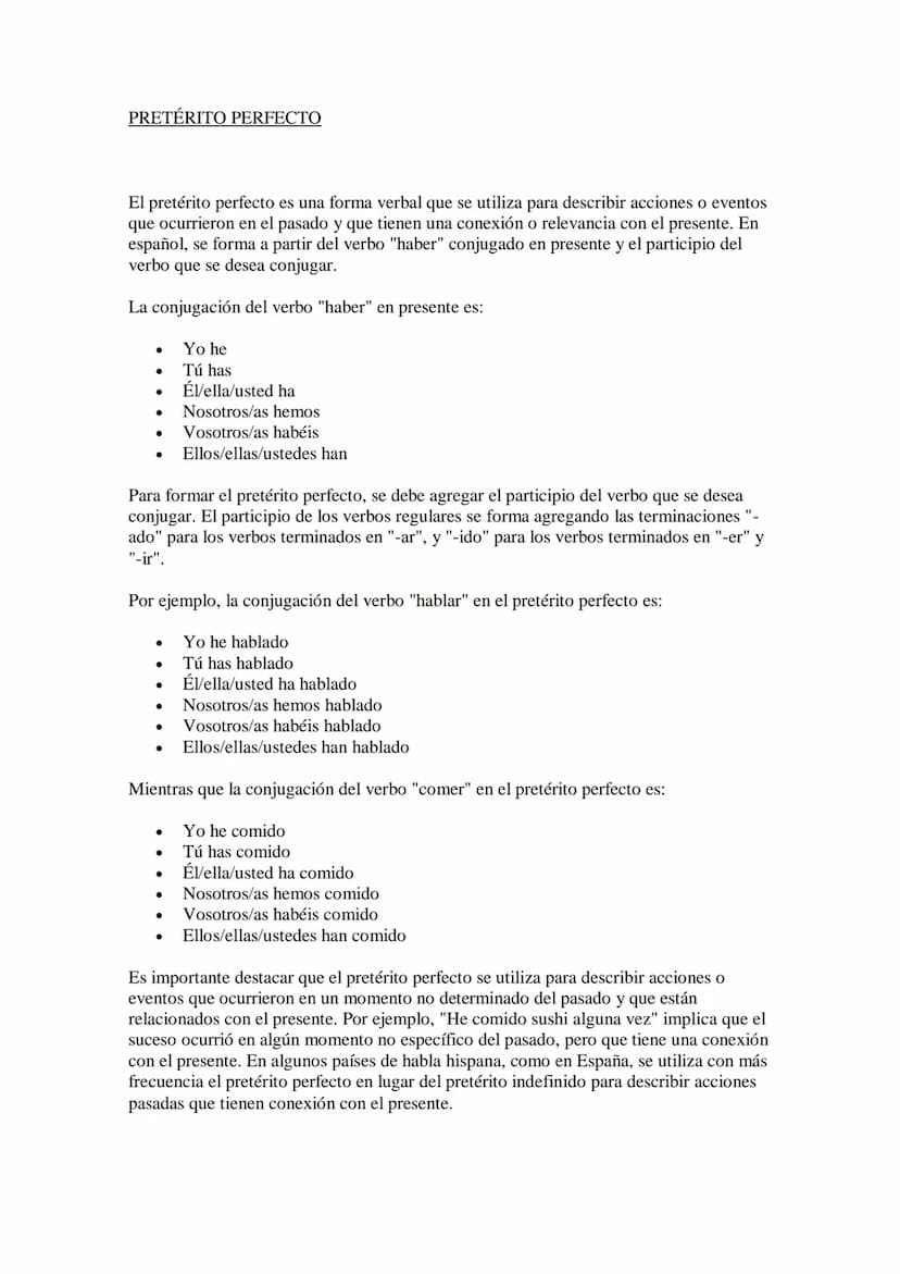 INDICATIVO
El indicativo es un modo verbal que se utiliza para expresar hechos reales y objetivos. Se utiliza
para afirmar o negar la acción