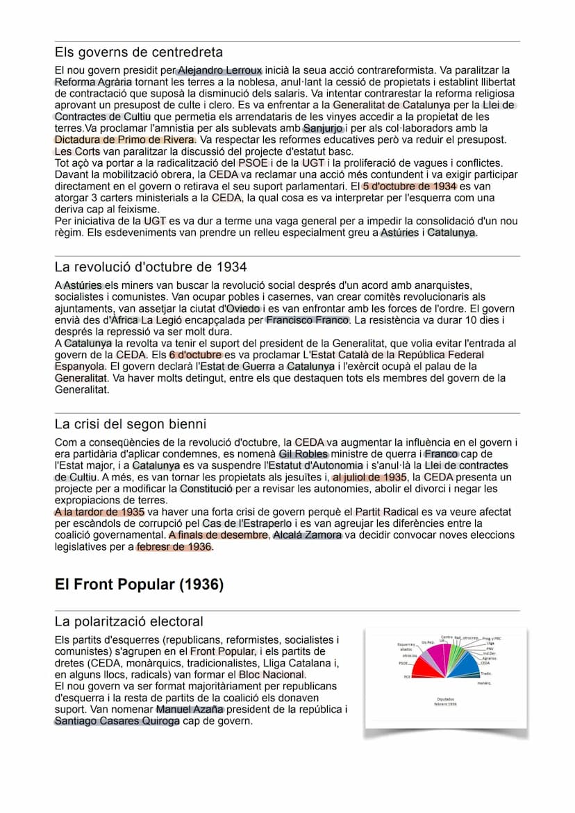 La Segona República (1931-1936)
La proclamació de la República
El 12 d'abril de 1931, es celebren eleccions municipals amb un augment de la 