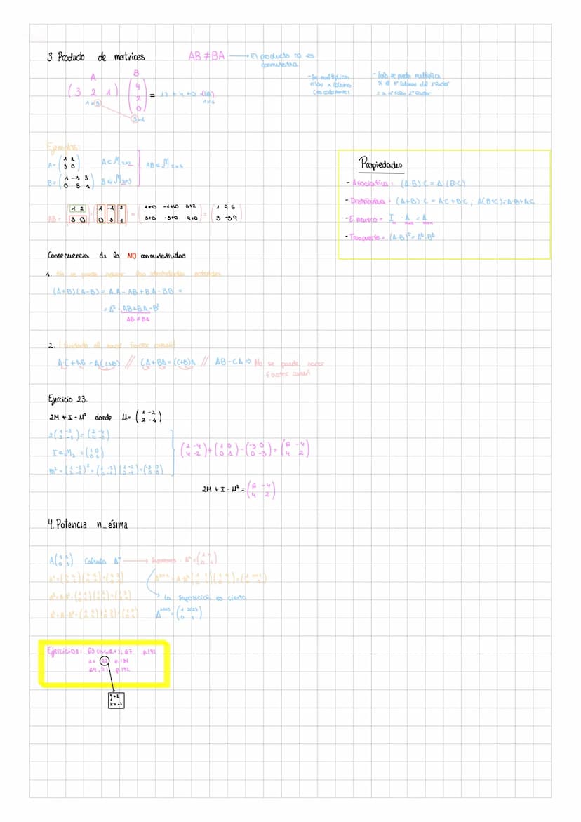 
<p>Una matriz es un conjunto de elementos dispuestos en filas y columnas, con una definición de dimensión mxn. Existen diferentes tipos de 
