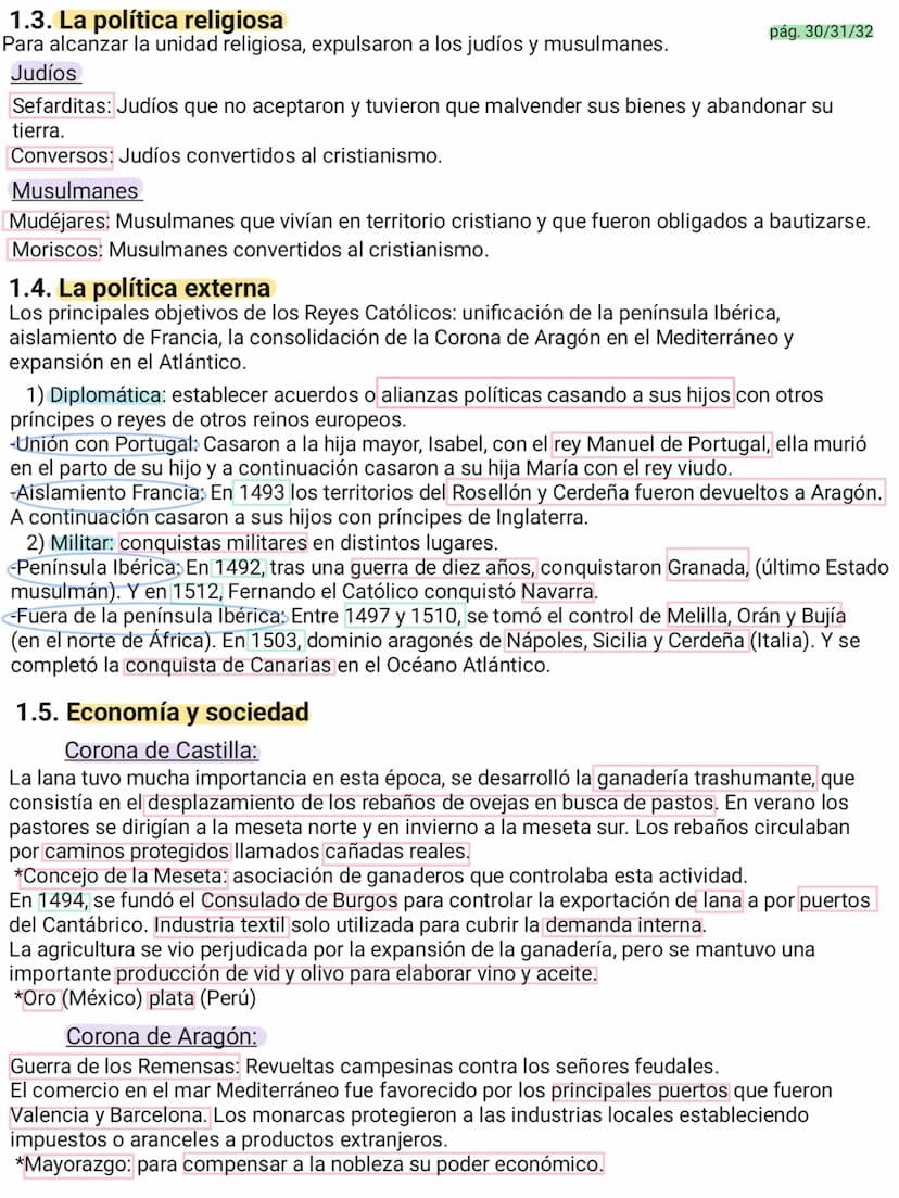 1. EL REINADO DE LOS REYES CATÓLICOS
Al finalizar el siglo XV, los Reyes Católicos establecieron en la península Ibérica una
monarquía autor