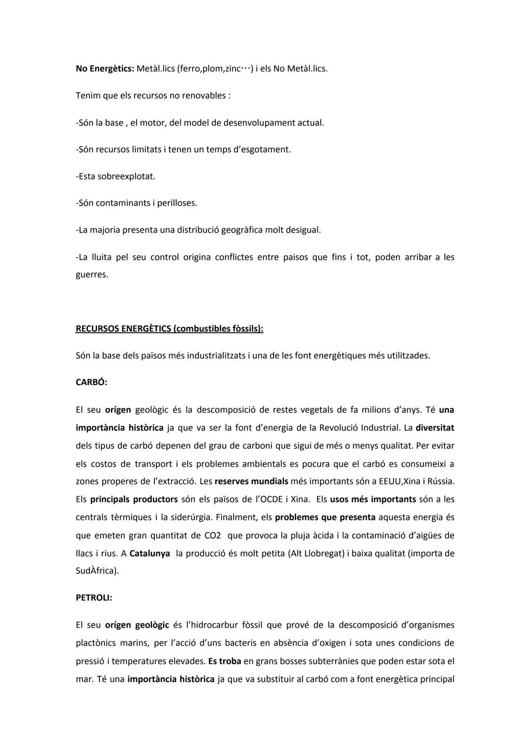 # EL MEDI I LA SOCIETAT

1. RECURSOS NATURALS

Concepte: Són tots aquells béns que la humanitat pot obtenir de la natura per tal de cobrir l