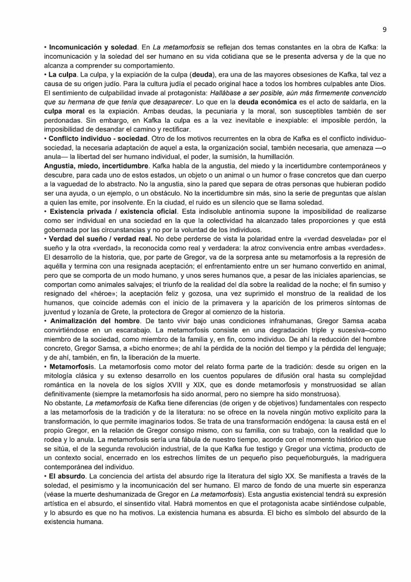 KAFKA: LA METAMORFOSIS
O. Comentario introductorio de la obra
1
Franz Kafka (1883-1924), escritor judío de lengua alemana y técnico en segur