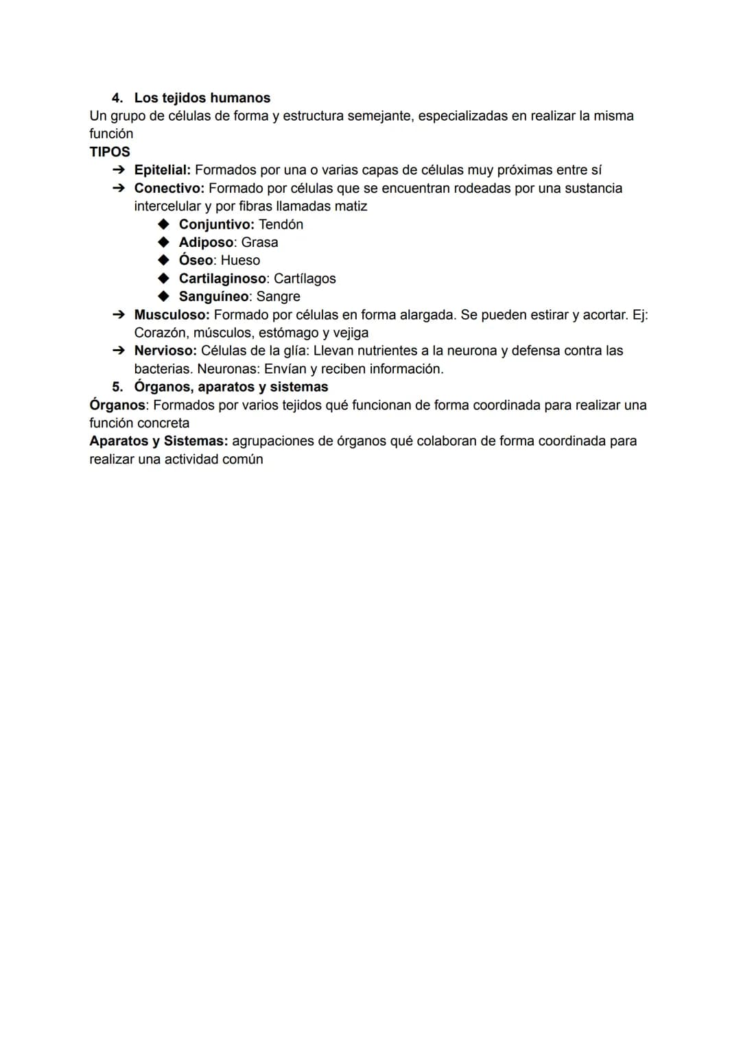 RESUMEN BIOLOGÍA TEMA 1
1. Los niveles de organización de la materia viva
Niveles de organización: cada uno de los grados de complejidad en 