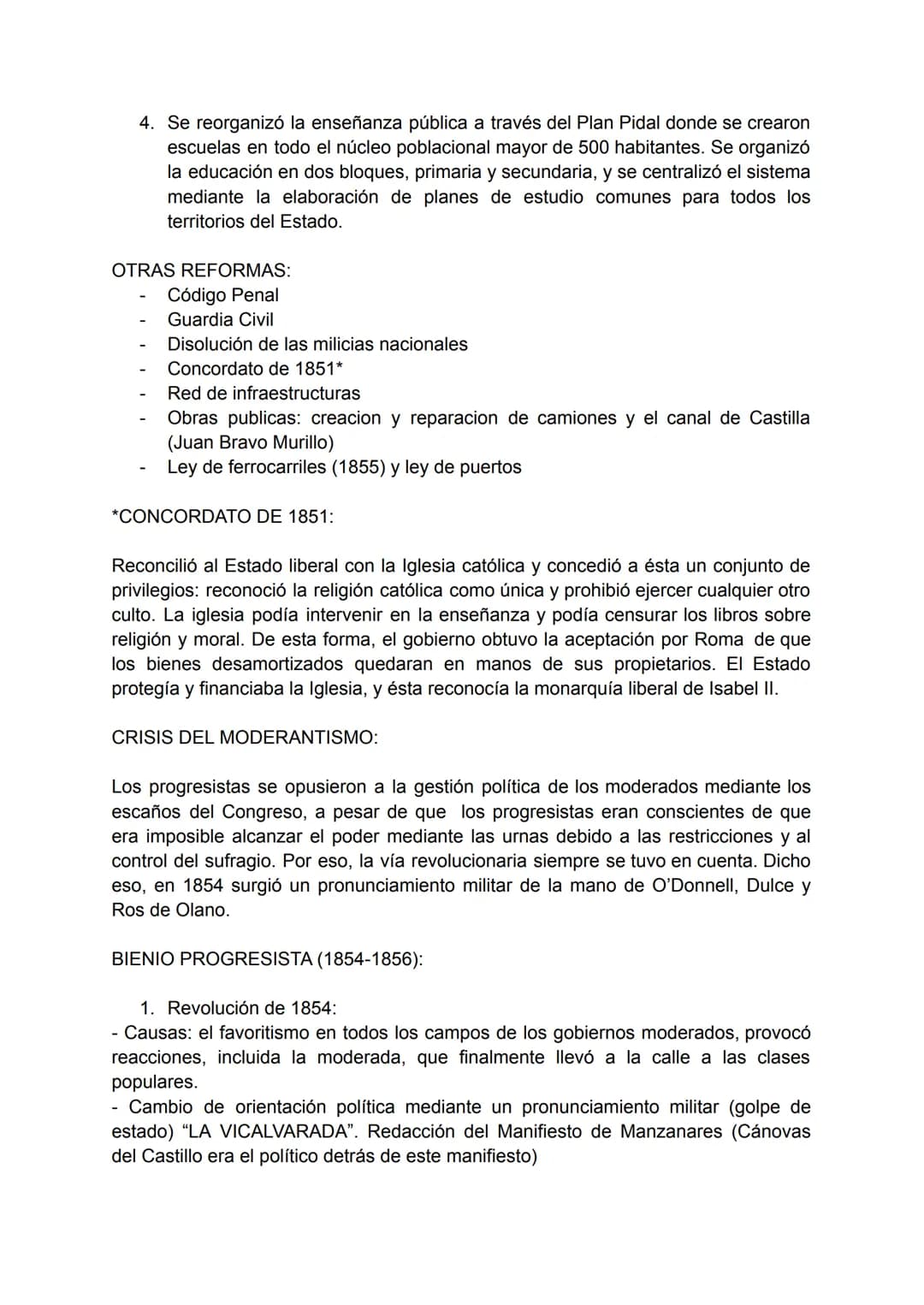 CONSTRUCCIÓN DEL ESTADO LIBERAL (1833-1874)
REINADO DE ISABEL II:
El reinado de Isabel II estuvo dividido en dos etapas, la primera etapa ha