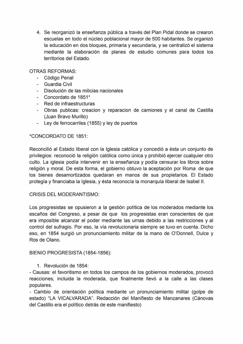 CONSTRUCCIÓN DEL ESTADO LIBERAL (1833-1874)
REINADO DE ISABEL II:
El reinado de Isabel II estuvo dividido en dos etapas, la primera etapa ha