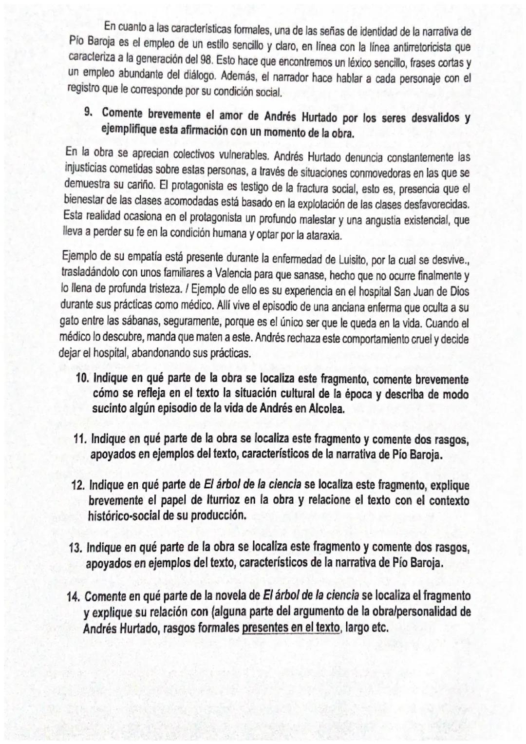 PREGUNTA 5B
EL ÁRBOL DE LA CIENCIA
1. Explique brevemente cuál es el sentido del título de El árbol de la ciencia, indique
qué personajes de
