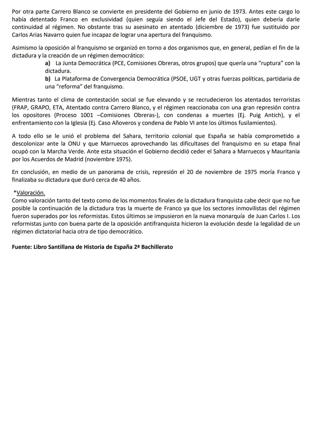 EL FRANQUISMO (1936-1975)
No 10: EVOLUCIÓN POLÍTICA E INSTITUCIONAL DEL RÉGIMEN FRANQUISTA Y EL
PROTAGONISMO EN CADA UNA DE ELLAS DE LOS DIF