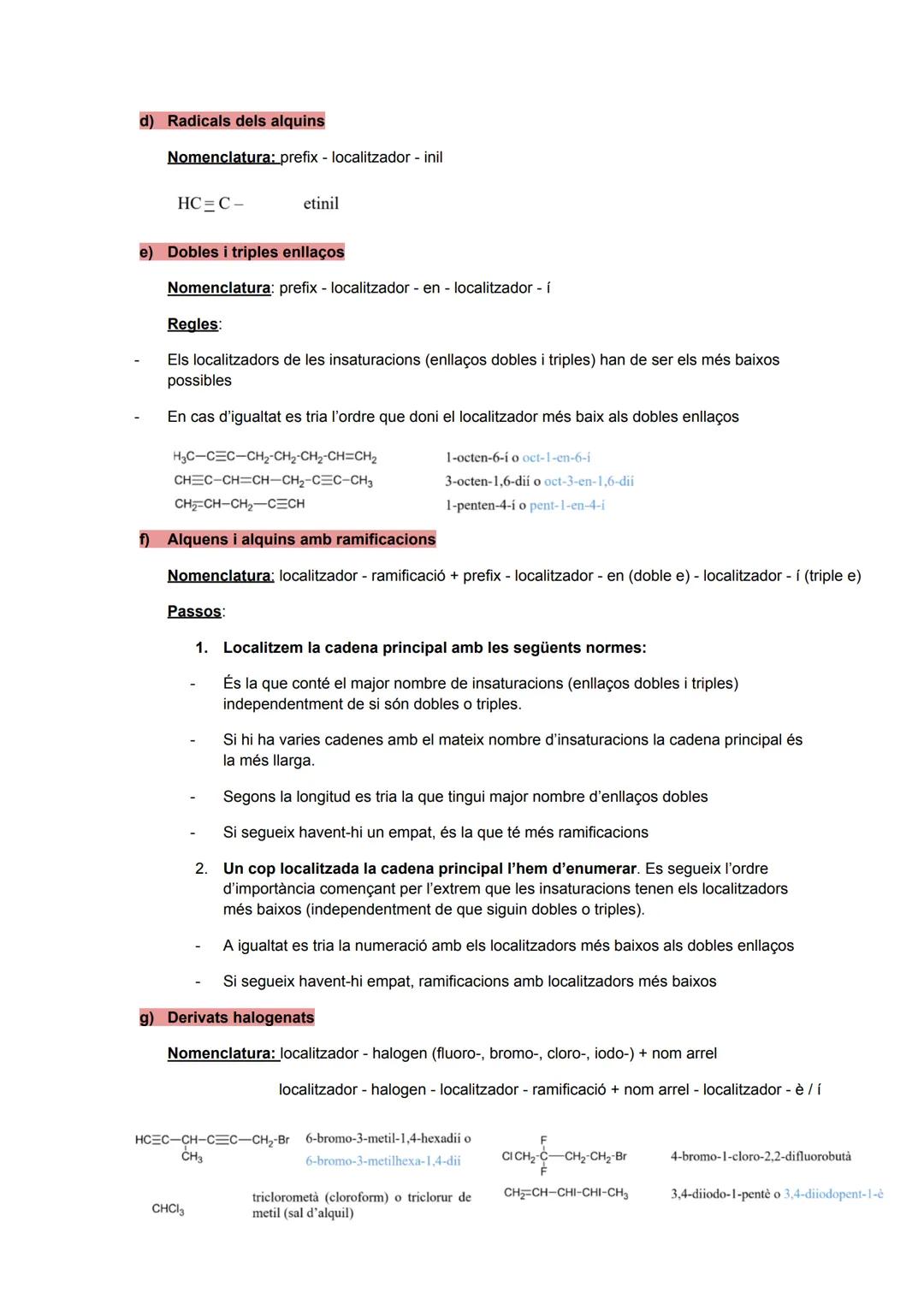 FORMULACIÓ ORGÀNICA
Index
1. Hidrocarburs alifàtics......
1.1. Hidrocarburs saturats.
a) Alcans..
b) Alquils.......
c) Alcans de cadena rami