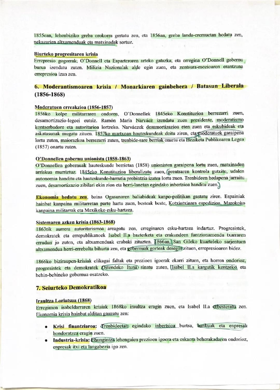 ESTATU LIBERALAREN ERAIKUNTZA ETA FINKAPENA (1834-1874)
Erregeordetzeen garaia (1833-1843) Espainiako historiako trantsizio politiko eta soz