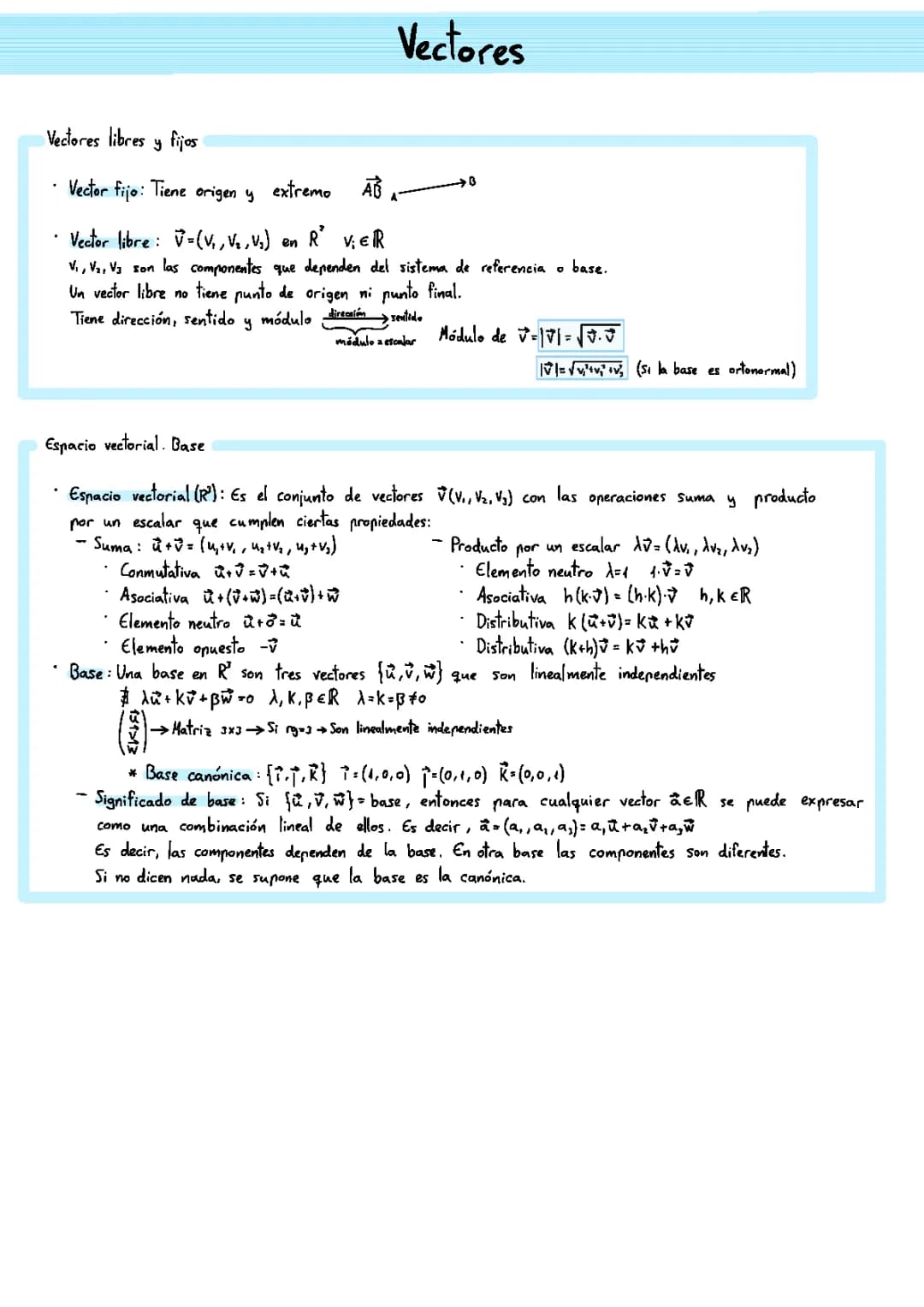 Vectores