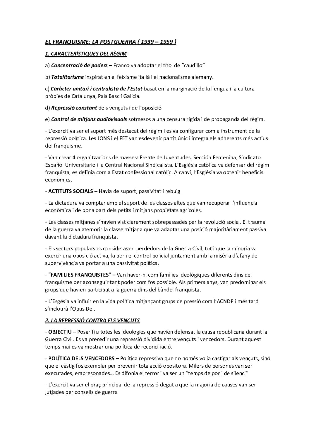EL FRANQUISME 