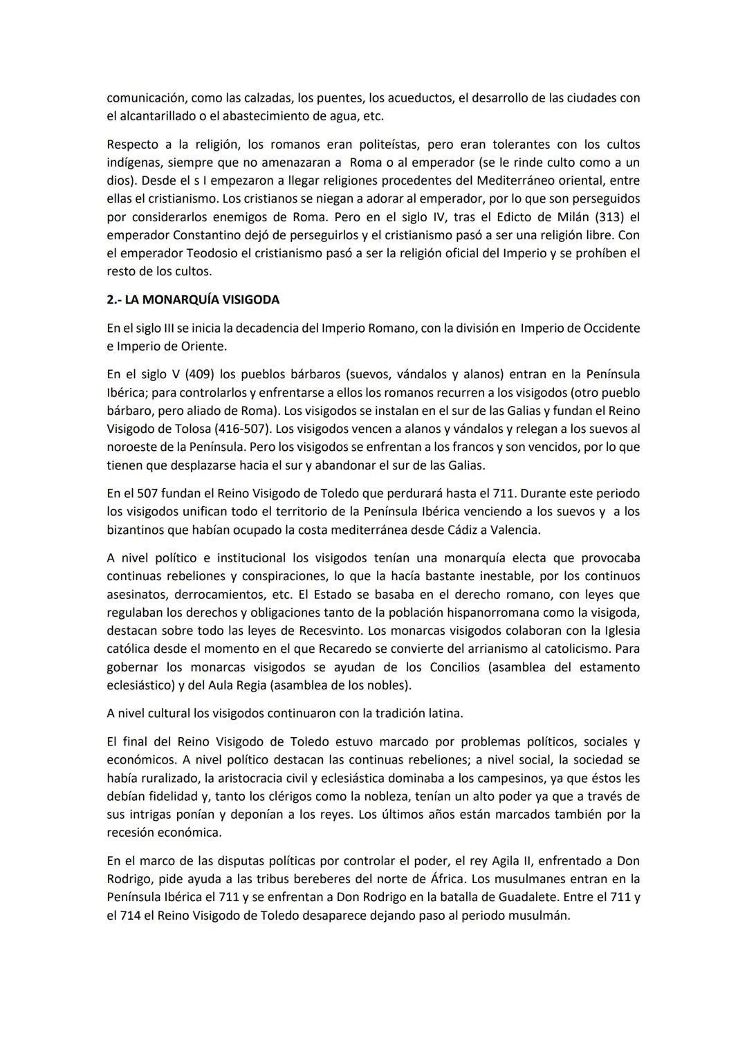 MINITEMA 2
LA HISPANIA ROMANA Y LA MONARQUÍA VISIGODA
1.- LA HISPANIA ROMANA
En el 218 a C los romanos desembarcaron en Ampurias en el conte