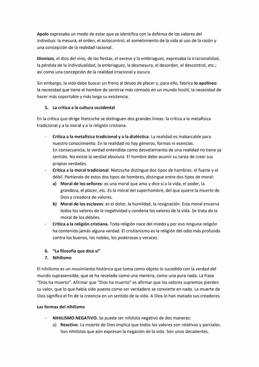 NIETZSCHE
1. Etapas de la filosofía de Nietzsche
Aunque no resulta sencillo, es habitual distinguir cuatro periodos en su pensamiento:
1. Pe