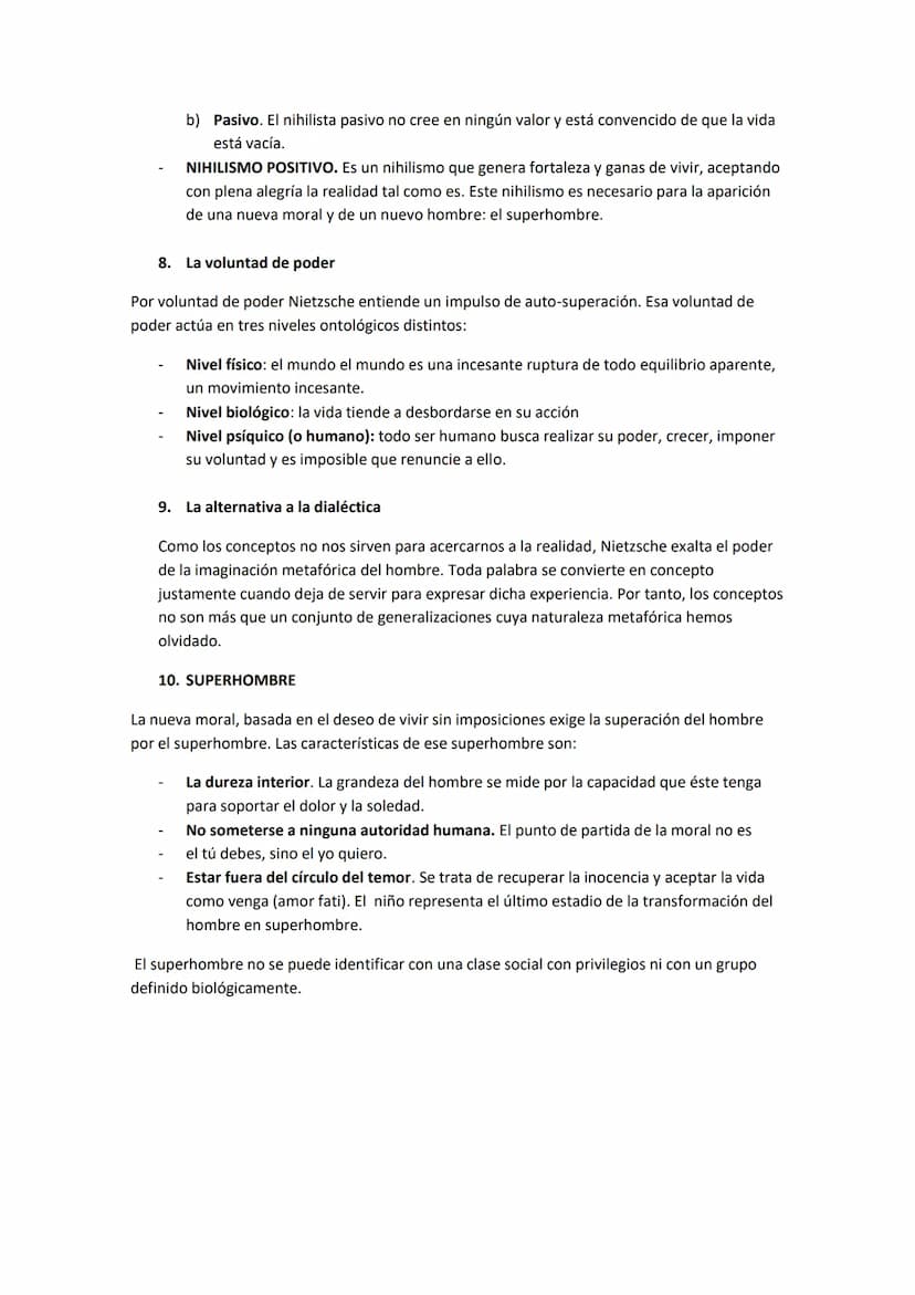 NIETZSCHE
1. Etapas de la filosofía de Nietzsche
Aunque no resulta sencillo, es habitual distinguir cuatro periodos en su pensamiento:
1. Pe