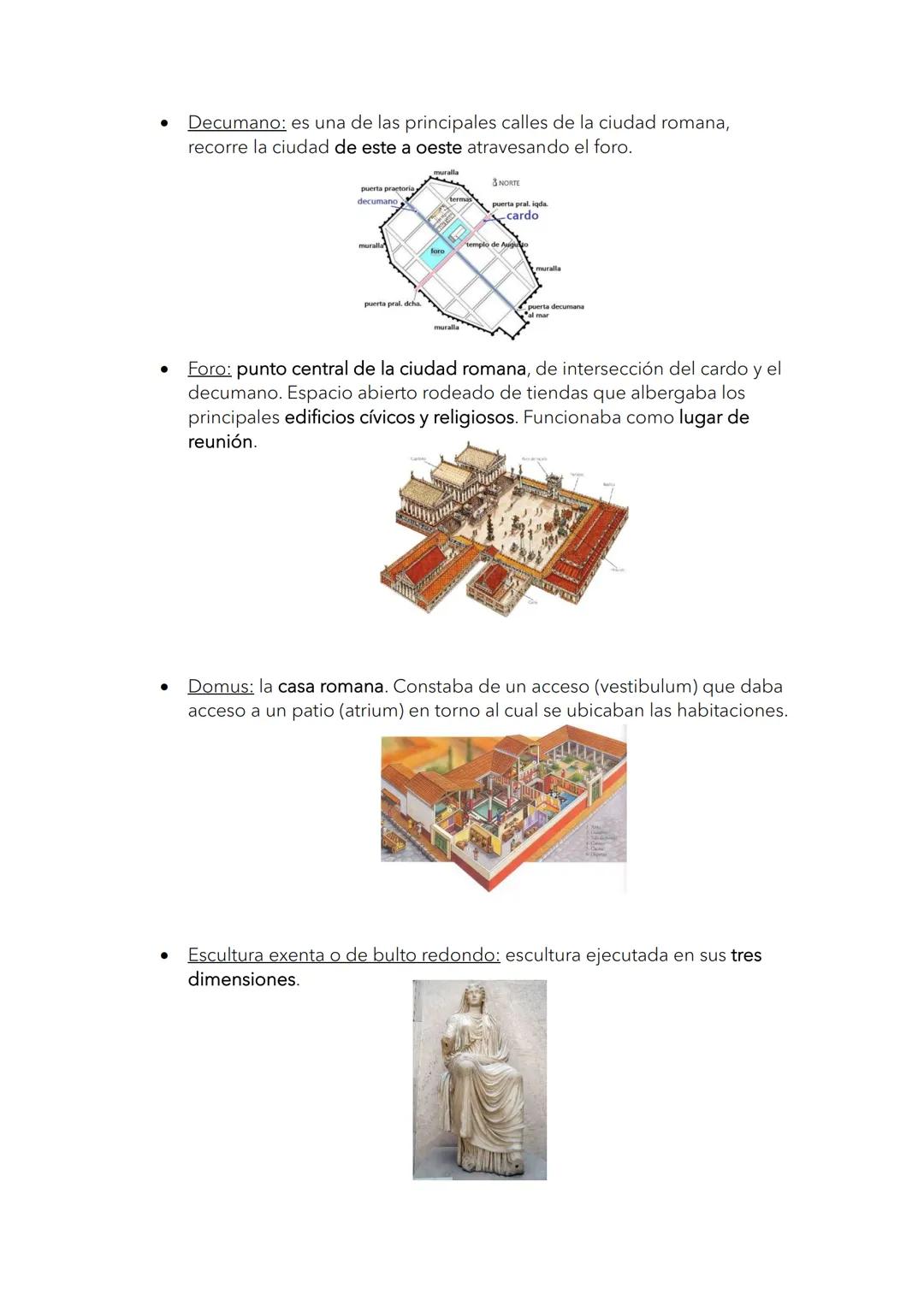 VOCABULARIO ARTE ROMANO
●
Podio/podium:
Pedestal sobre el que se levanta un edificio, empleado en el
templo romano como una evolución del kr