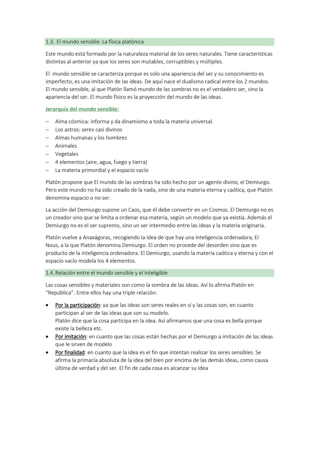 TEMA 2: LA FILOSOFÍA DE PLATÓN
1. LA TEORÍA DE LAS IDEAS. METAFÍSICA PLATÓNICA
1.1. Finalidad
La teoría de las ideas es el núcleo central y 