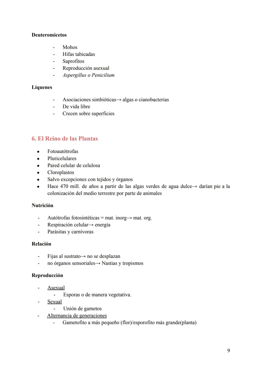 T-6: La Clasificación de la Vida
1. Cómo se clasifican los seres vivos
Para estudiar todas las especies conviene clasificarlas de una manera