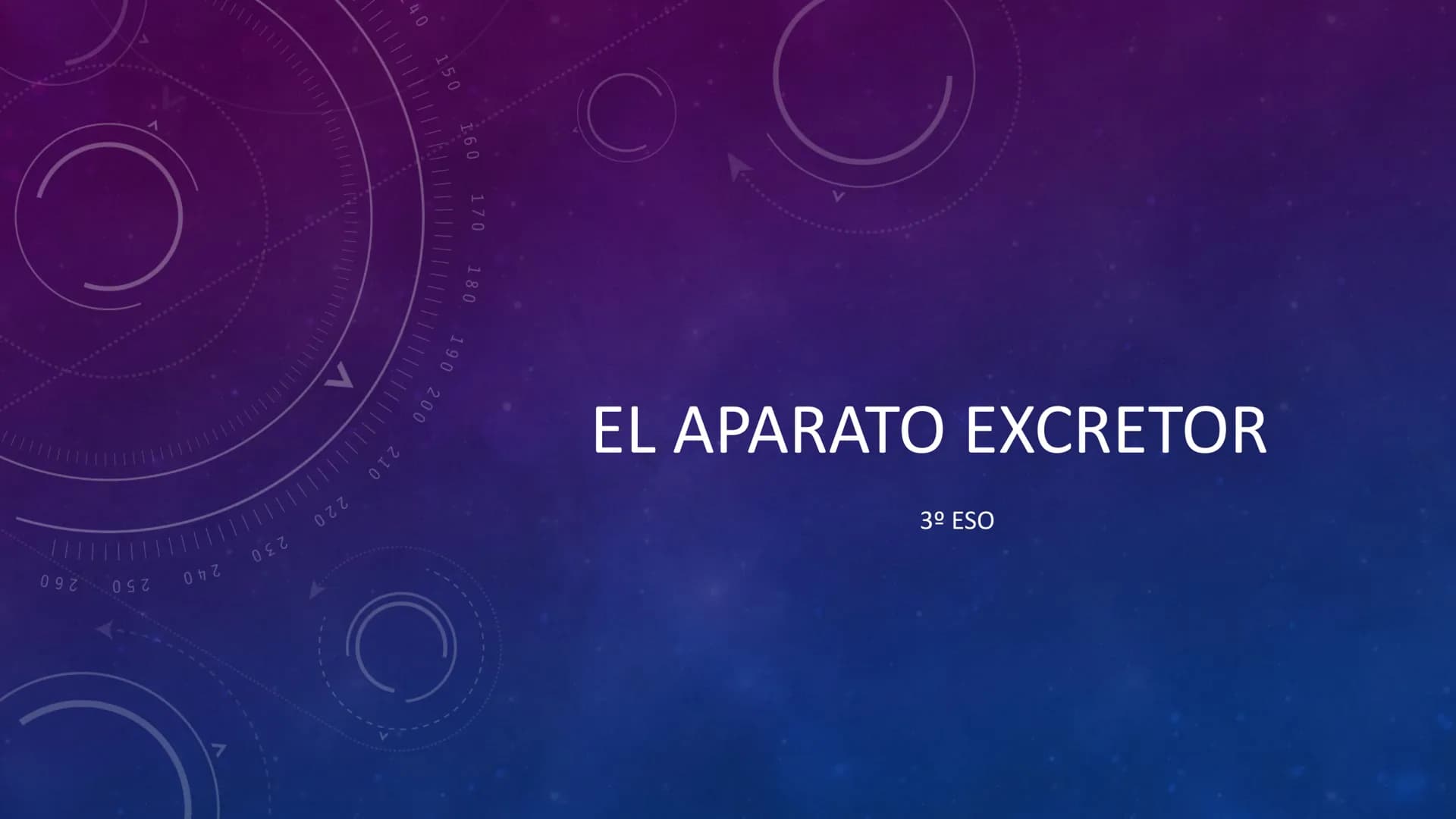 40
O
150
1.60
170 180
EL APARATO EXCRETOR
190 200 210
3º ESO
220
230
240
250
260 FUNCIÓN
La función del aparato
excretor consiste en recoger