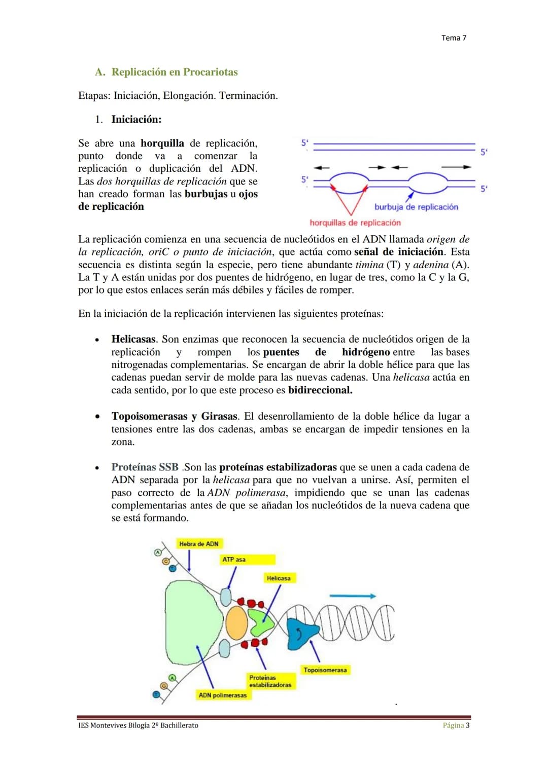 Tema 7 Reproducción Celular
I.
Ciclo Celular
El ciclo celular es un conjunto ordenado de sucesos que conducen al crecimiento de
la célula y 
