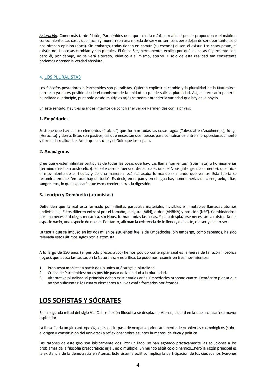 ## LA FILOSOFÍA PRESOCRÁTICA

Los filósofos presocráticos son aquellos que son anteriores o contemporáneos de Sócrates, y que se dedicaron
p