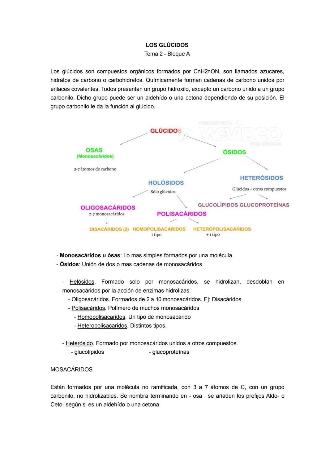 Tema los glúcidos 2 bachillerato 