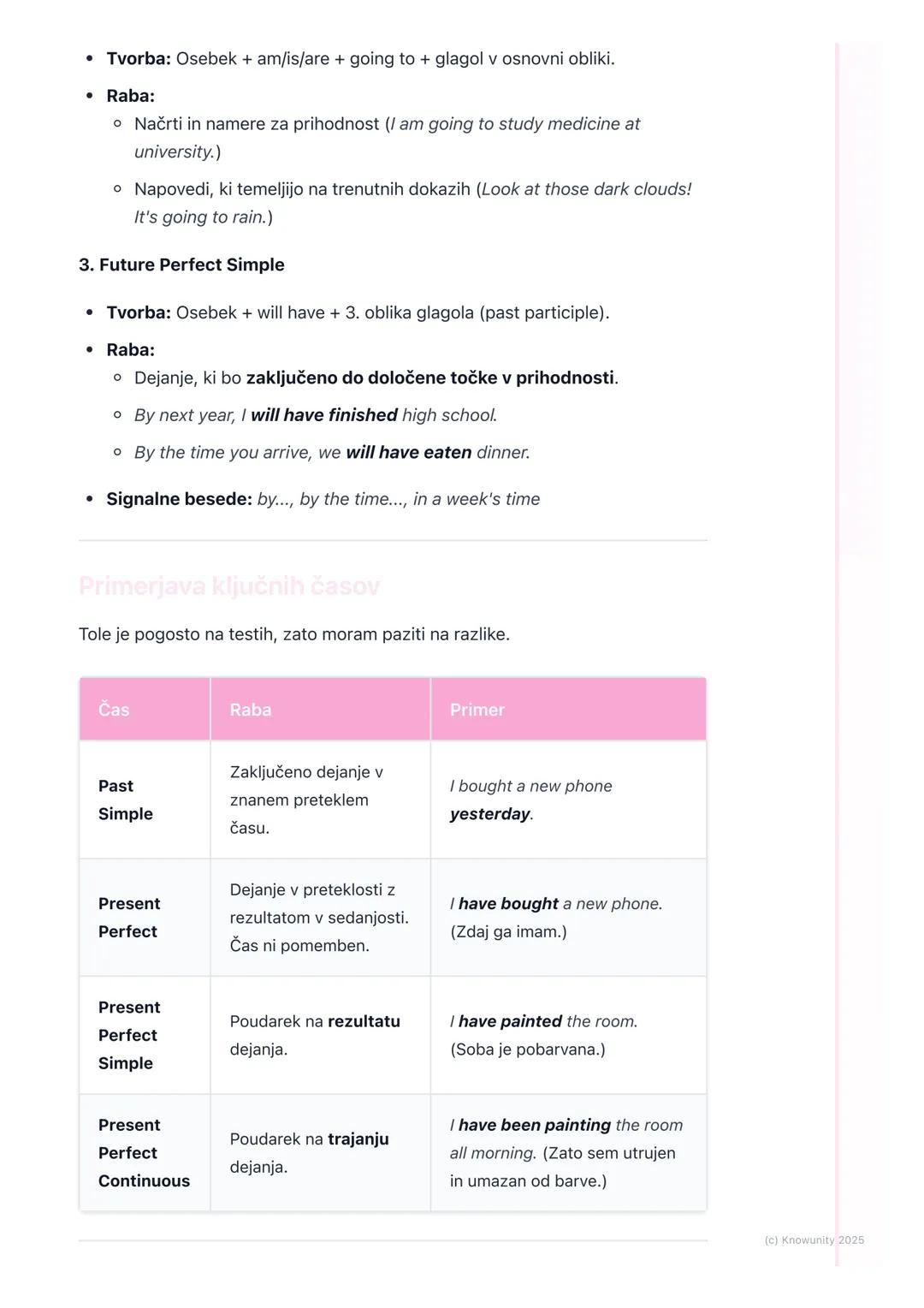 # Časi (ponovitev in
poglobljeno)

Uvod v čase in ponovitev

Angleški časi so osnova za pravilno izražanje. Določajo, kdaj se je dejanje
zgo