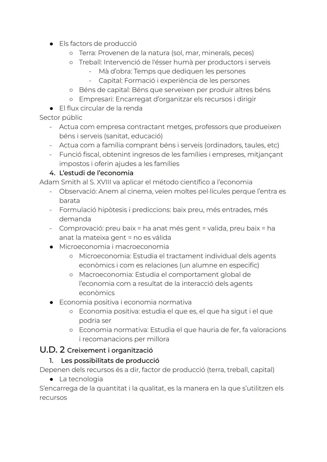# RESUM ECONOMIA

U.D. 1 La ciència de les decisions

1. Què es la ciencia?

Ciencia que estudia la millor manera de administrar uns recurso