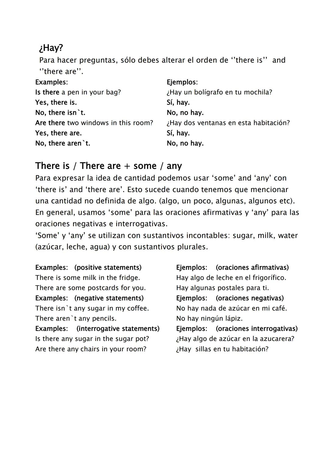# There is or There are?

## RULES:

1. Use 'there is' for singular nouns
(one item).
2. Use 'there are' for many items
(plural nouns).

Hay