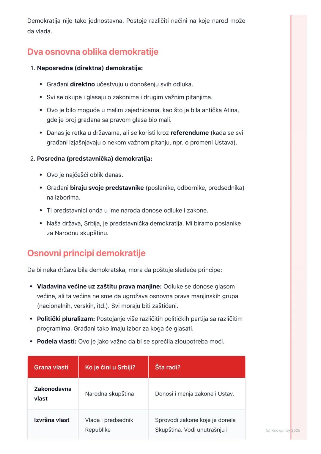 # Šta je demokratija?

Šta je uopšte demokratija?

Demokratija je oblik vladavine u kojem vlast pripada narodu. Sama reč potiče iz
starogrčk