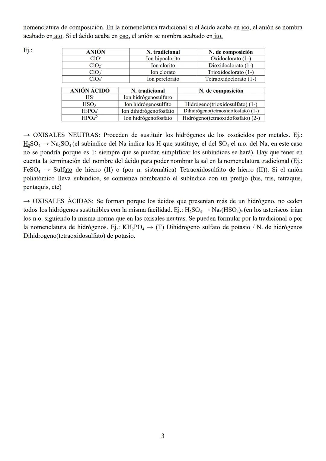 * FORMULACIÓN INORGÁNICA
Los números de oxidación más frecuentes son:
H
-1
+1
Li Be
+1
+2
Na Mg Cr Mn Fe Co Ni
+2 +2
+1
+2 +2
+3
+3 +3
+4
+6