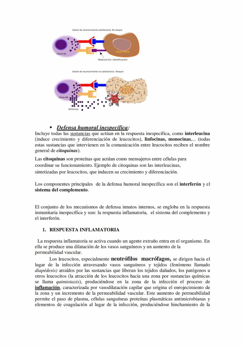 TEMA17: EL SISTEMA INMUNITARIO Y LA
INMUNIDAD
Mecanismos de defensa orgánica.
1.- Inespecíficos: Externos: componentes (piel y mucosas) y mo