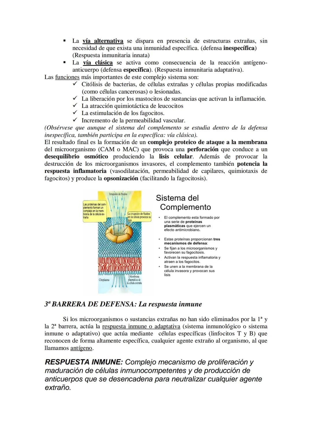 TEMA17: EL SISTEMA INMUNITARIO Y LA
INMUNIDAD
Mecanismos de defensa orgánica.
1.- Inespecíficos: Externos: componentes (piel y mucosas) y mo
