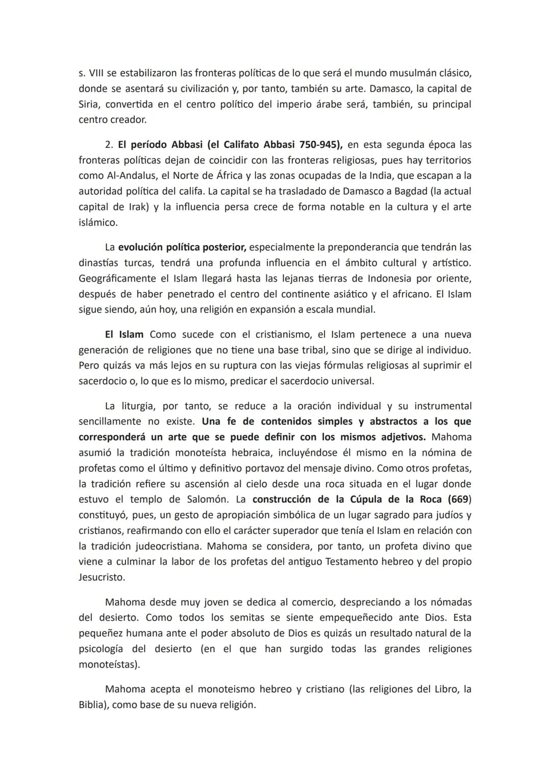ARTE ISLÁMICO EL ARTE ISLÁMICO: PRESENCIA E INFLUENCIA EN OCCIDENTE.
CONDICIONANTES HISTÓRICOS
El surgimiento de la civilización islámica ti
