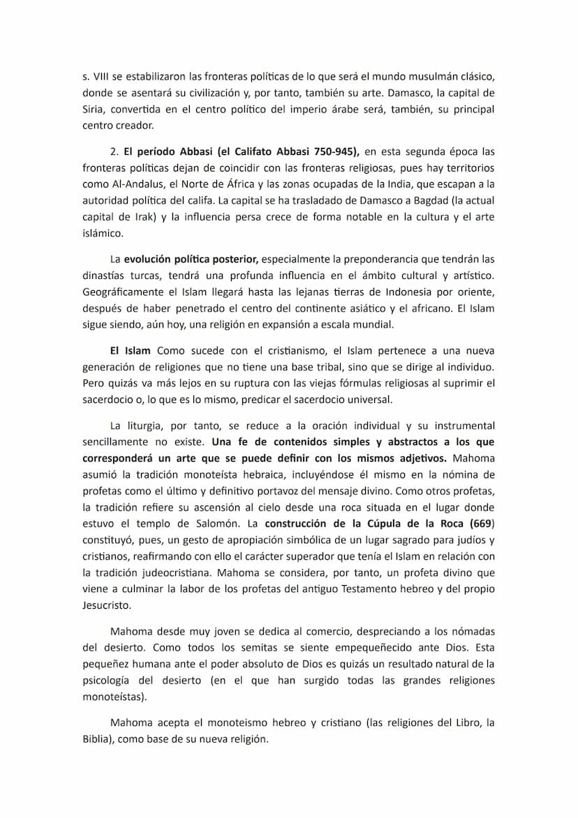 ARTE ISLÁMICO EL ARTE ISLÁMICO: PRESENCIA E INFLUENCIA EN OCCIDENTE.
CONDICIONANTES HISTÓRICOS
El surgimiento de la civilización islámica ti