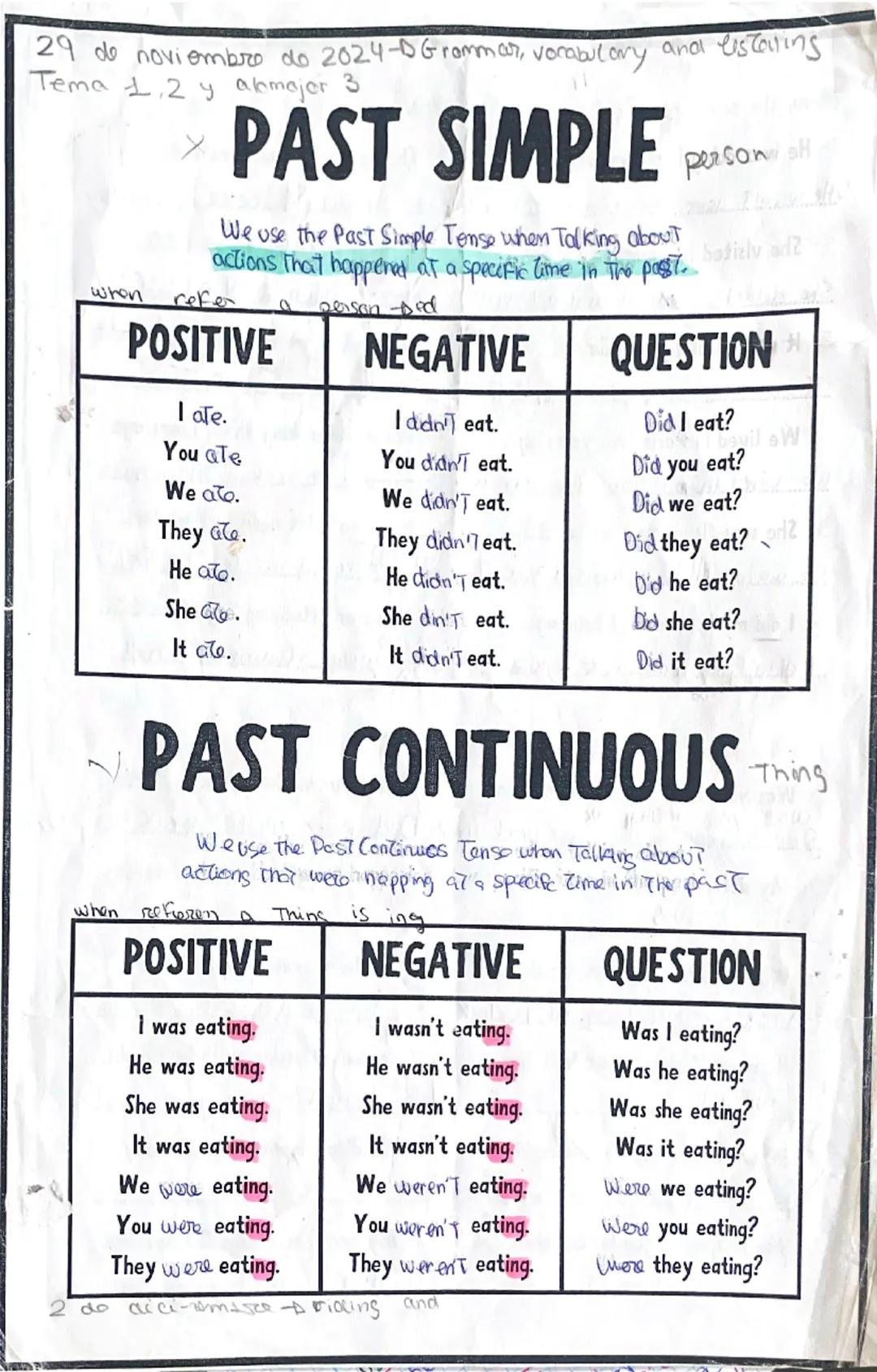 # PRESENT PERFECT CONTINUOUS

SUBJECT + HAVE/HAS + BEEN + VERB IN -ING

| POSITIVE | NEGATIVE | QUESTION |
|---|---|---|
| I have been playi