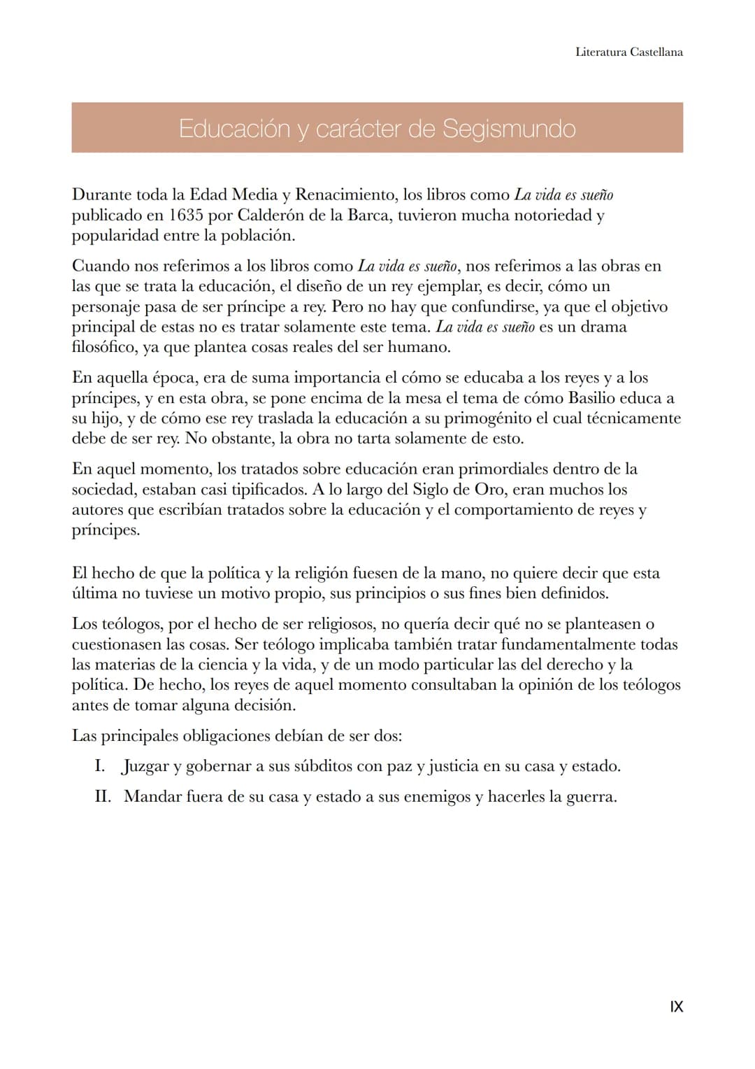 La vida es sueño Autor
Literatura Castellana
Pedro Calderón de la Barca, nació en Madrid en 1600. Perteneció a una familia
acomodada, estudi