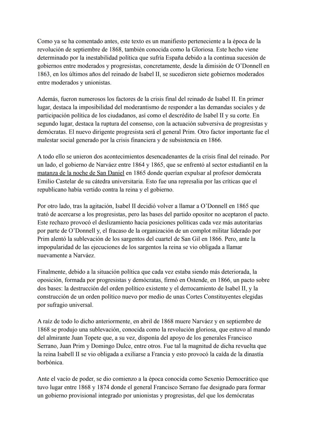 II. COMENTARIO DE TEXTO - HISTORIA
(Doc.20 - VIVA España con Honra)

1. Localización:

Este texto propuesto para comentar es un manifiesto p