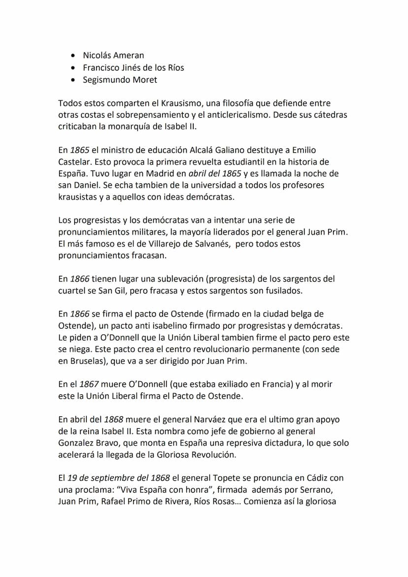 BLOQUE 6: LA CONFLICTIVA CONSTRUCCIÓN
DEL ESTADO LIBERAL
6.1. EL REINADO DE ISABEL II (1833-1868): LA PRIMERA
GUERRA CARLISTA. EVOLUCIÓN POL