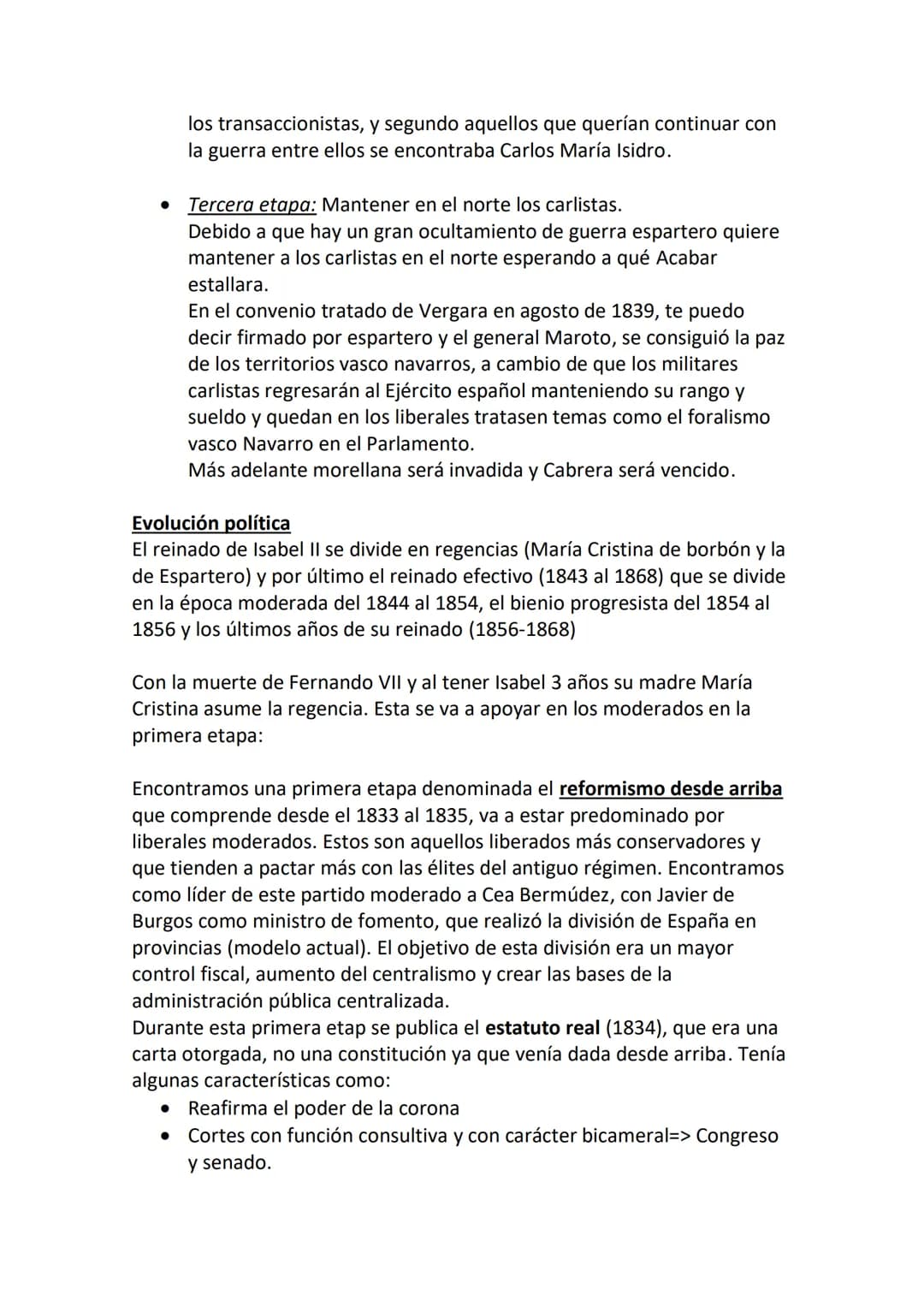BLOQUE 6: LA CONFLICTIVA CONSTRUCCIÓN
DEL ESTADO LIBERAL
6.1. EL REINADO DE ISABEL II (1833-1868): LA PRIMERA
GUERRA CARLISTA. EVOLUCIÓN POL