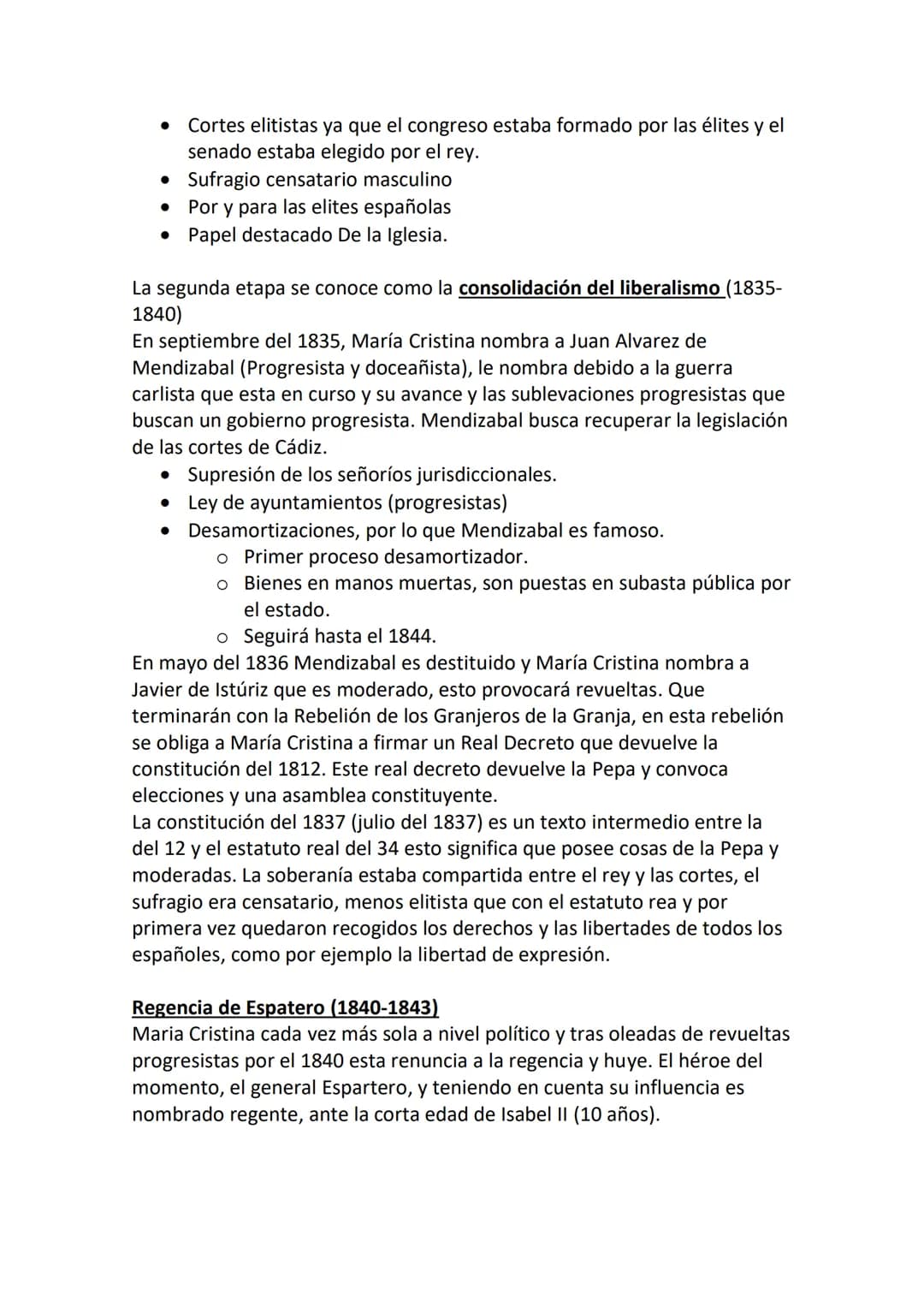 BLOQUE 6: LA CONFLICTIVA CONSTRUCCIÓN
DEL ESTADO LIBERAL
6.1. EL REINADO DE ISABEL II (1833-1868): LA PRIMERA
GUERRA CARLISTA. EVOLUCIÓN POL
