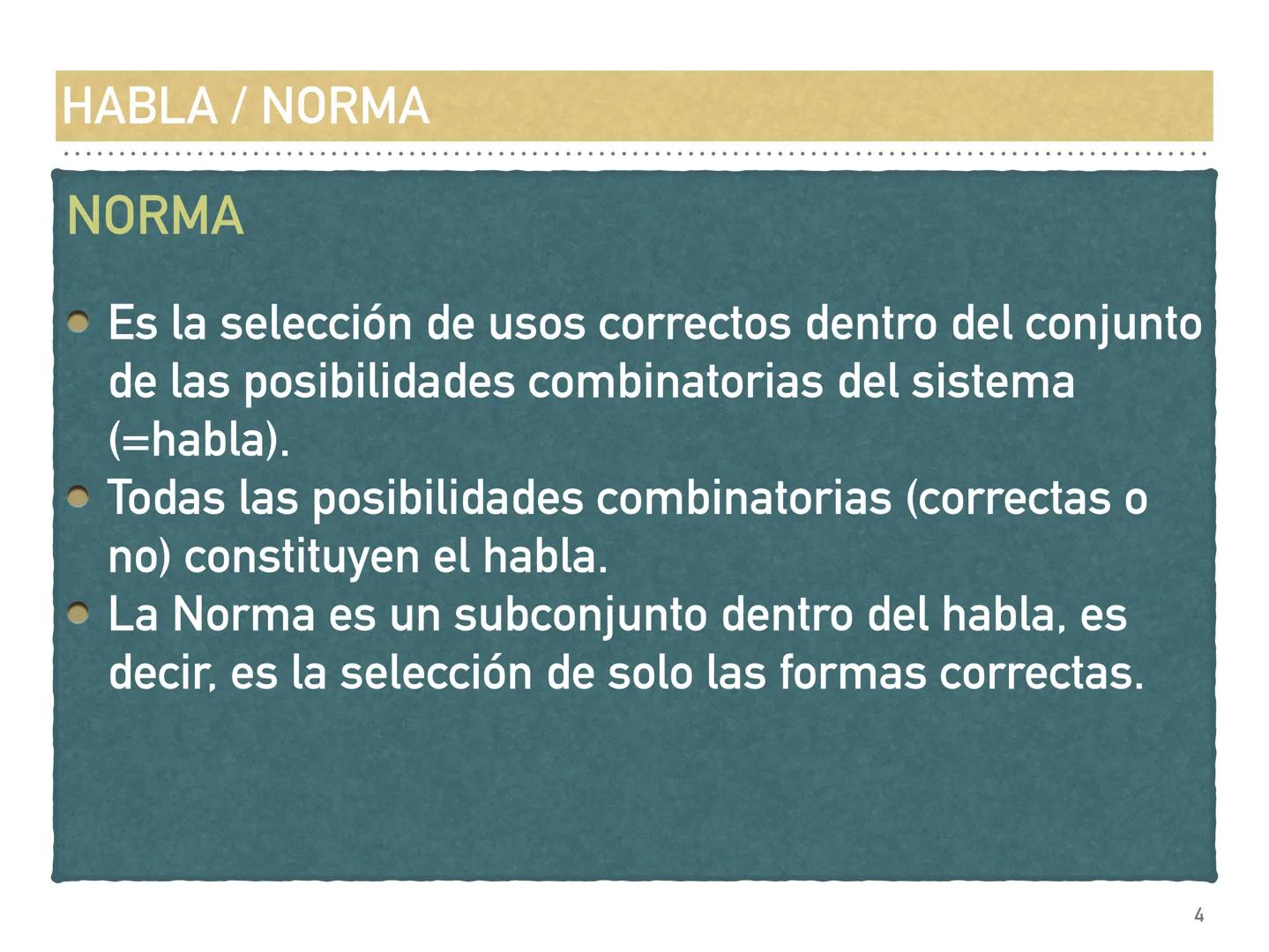 LENGUAJE, LENGUA, HABLA, NORMA,
DIALECTO
Dpto. de Lengua Española LENGUAJE / LENGUA
LENGUAJE
Es la capacidad humana de comunicarse con sus s