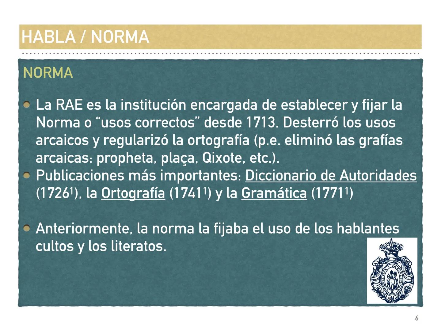LENGUAJE, LENGUA, HABLA, NORMA,
DIALECTO
Dpto. de Lengua Española LENGUAJE / LENGUA
LENGUAJE
Es la capacidad humana de comunicarse con sus s