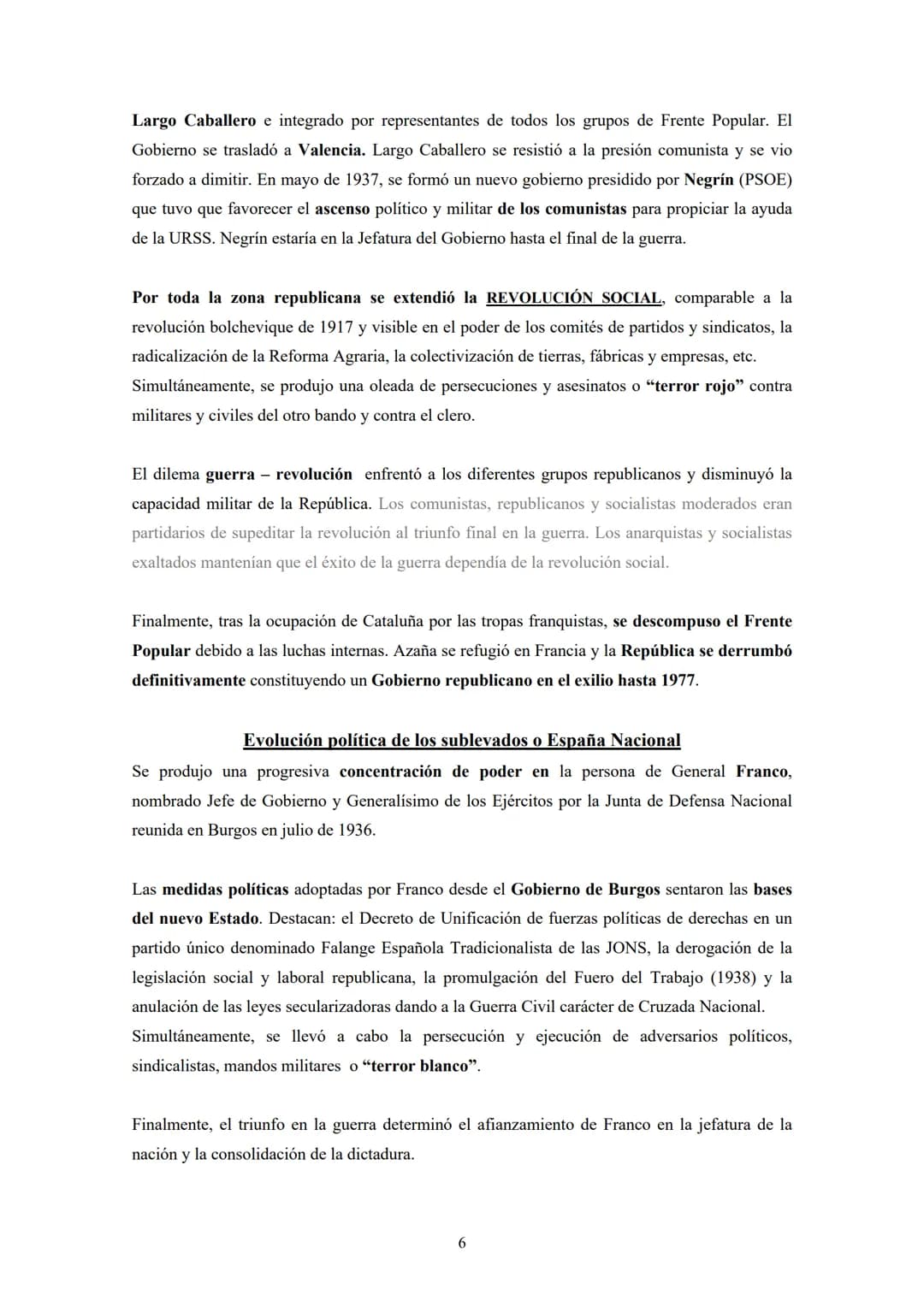Tema 7
LA GUERRA CIVIL (1936-1939)
Tres epígrafes: Sublevación militar e internacionalización del conflicto - Desarrollo o fases de
la Guerr