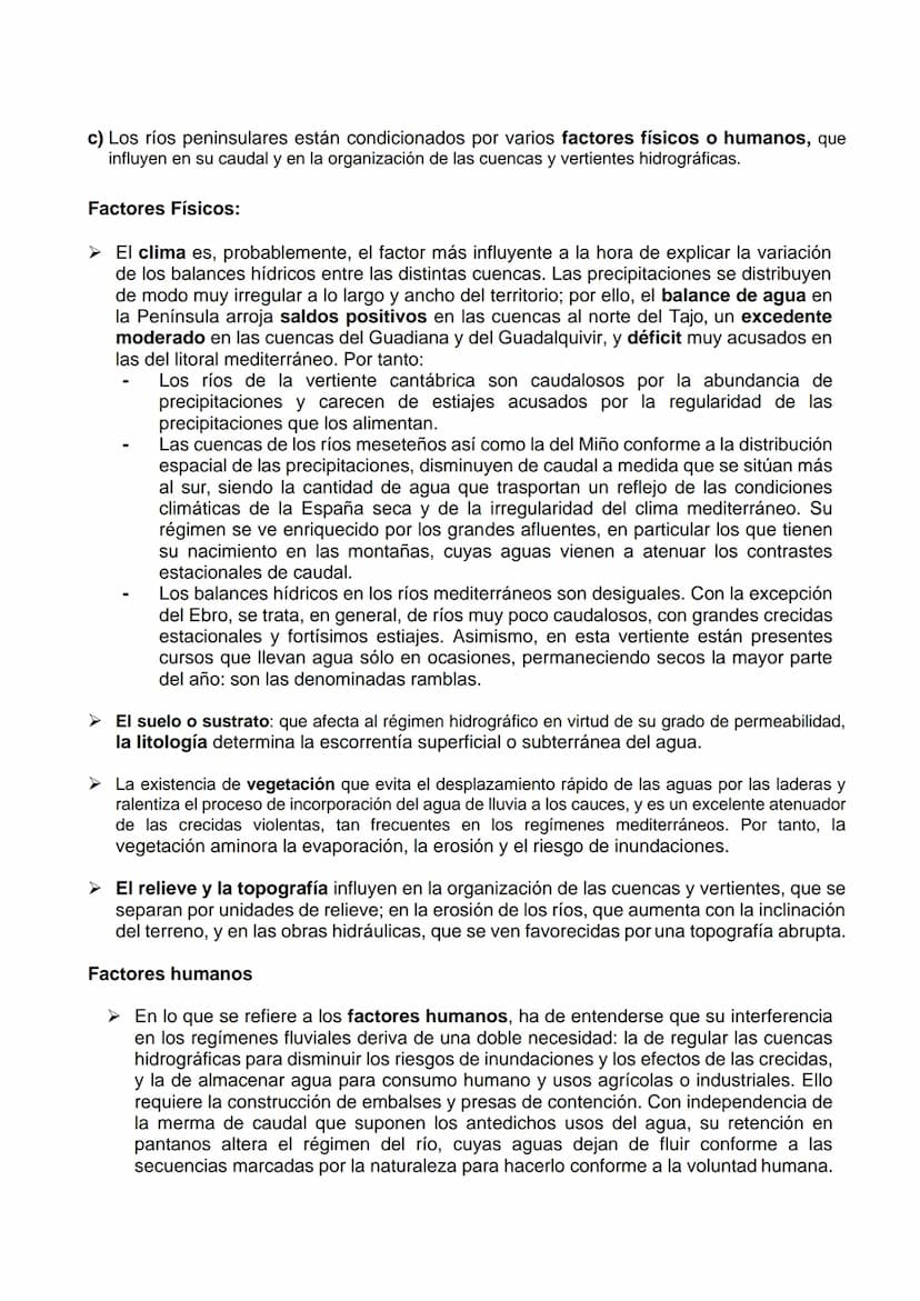 Práctica mapa cuencas hidrográficas
El mapa representa el balance hídrico de las principales cuencas hidrográficas de la
Península Ibérica, 