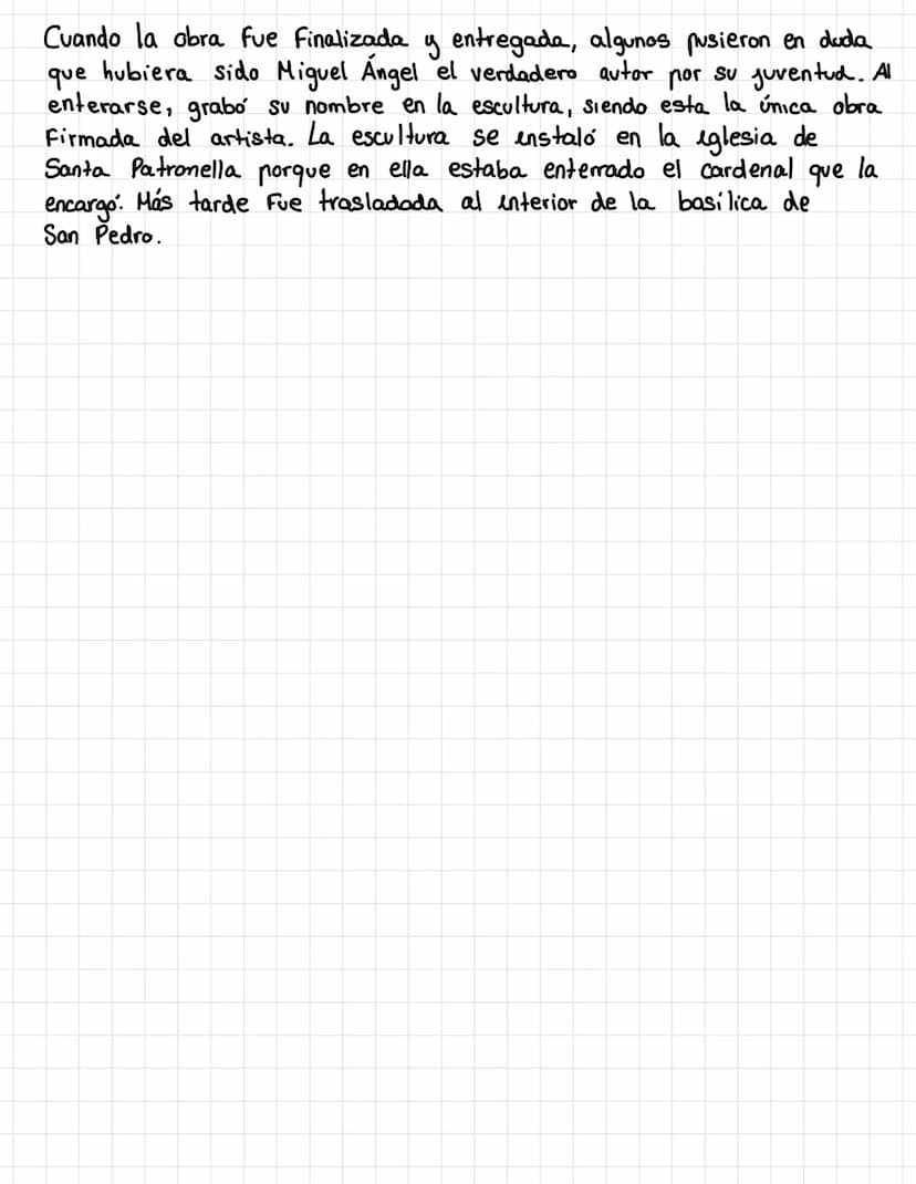 La Piedad
FICHA TÉCNICA
AUTOR Miguel Angel
CRONOLOGIA 1498-1499
LUGAR Basilica de San Pedro del Vaticano
ESTILO Renancen tista
MATERIAL Márm