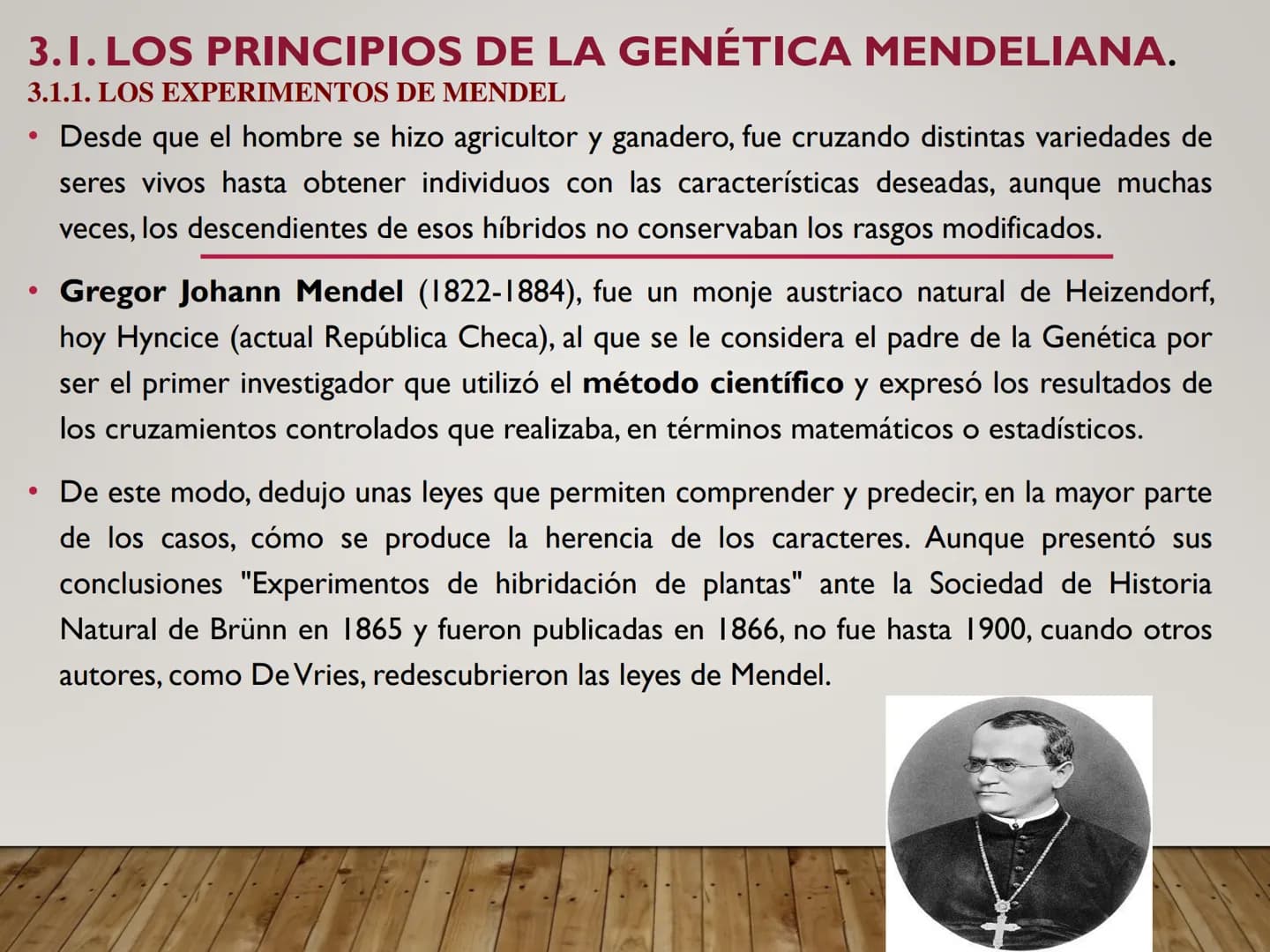 UNIDAD N° 3. LA HERENCIA GENÉTICA. 3.1. LOS PRINCIPIOS DE LA GENÉTICA MENDELIANA.
•La genética
Bateson, en 1906, fue el primero que se refir